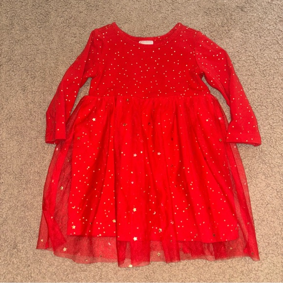 Hanna Andersson Other - Hanna Andersson Red Starry Long Sleeve Dress, 18-24 months